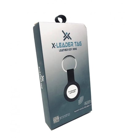 حلقة مفاتيح جلدية ذكية X-Leader Tag: تتبع ضد الفقدان مع زر سيلفي فوري