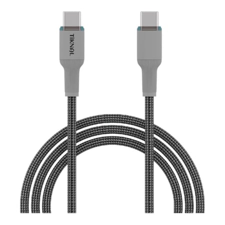 تكنل: كابل شحن سريع PD تايب سي، نايلون مضفر، 2 متر، متين و مقاوم للتشابك