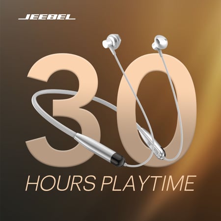 سماعة عنق جيبل لاسلكية ببطارية 60 ساعة | صوت ستيريو متوازن وباس عميق | عزل ضوضاء | شحن Type-C