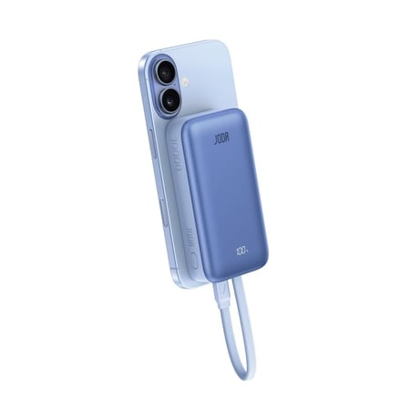 جودا - بطارية JODA MagTack بقوة 35 واط بسعة 10000 ملي امبير مع سلك مدمج تايب سي - ازرق