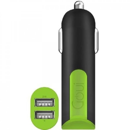 قوي - فايبر  شاحن سياره بمنفذين USB