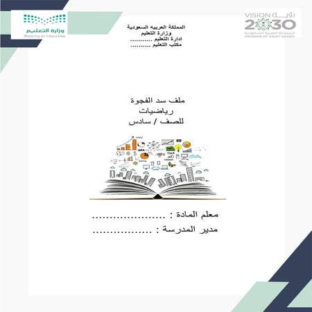 سد الفجوه للصف السادس رياضيات