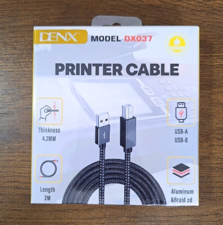 DENX - كابل طابعة ,USB للبيانات  م/DX037 ماركة دينكس