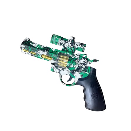 لعبة مسدس للأطفال بشكل تمويه أخضر م/5020-10
