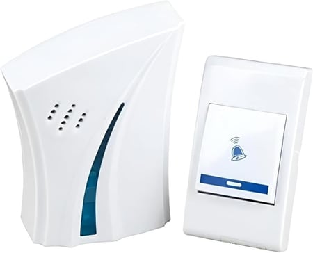 جرس باب لاسلكي على فيش جداري مع بطاريات 510AC