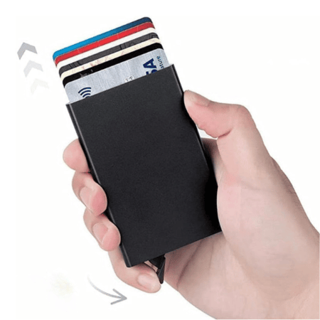 محفظة بطاقات معدنية بالوان متعددة