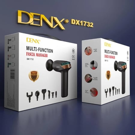 DENX- جهاز مساج وتدليك العضلات بحجم صغير مع أضاءة محمول م/DX1732 ماركة دينكس
