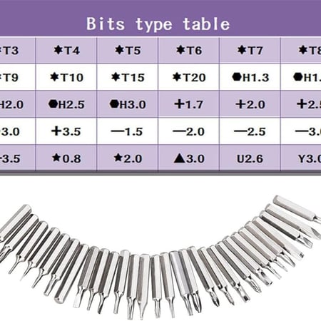 مجموعة مفكات 30 قطعة منفصلة