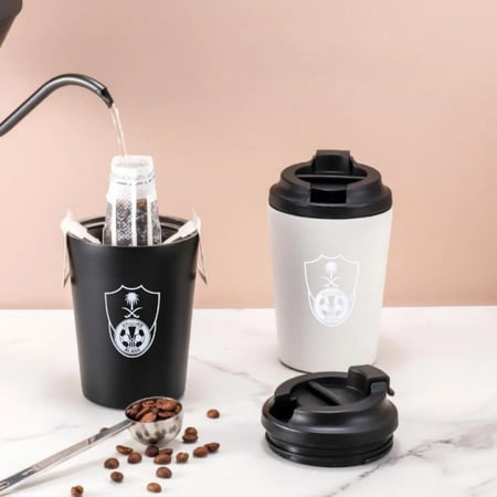 2 مق الأهلي اسود – كوب قهوة حراري أنيق لعشاق الاهلي