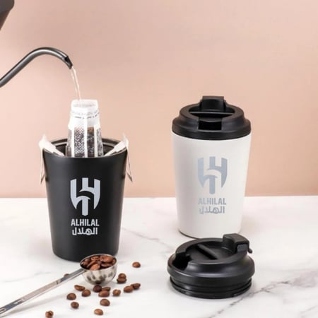 مق الهلال – كوب قهوة حراري أنيق لعشاق الهلال