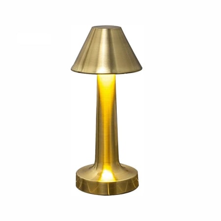 اباجورة مصباح طاولة LED مزود بمستشعر يعمل باللمس ذهبي 23×9سم