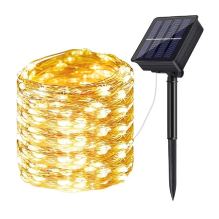 سلسلة إضاءة شمسية LED مقاومة للماء 22 متر