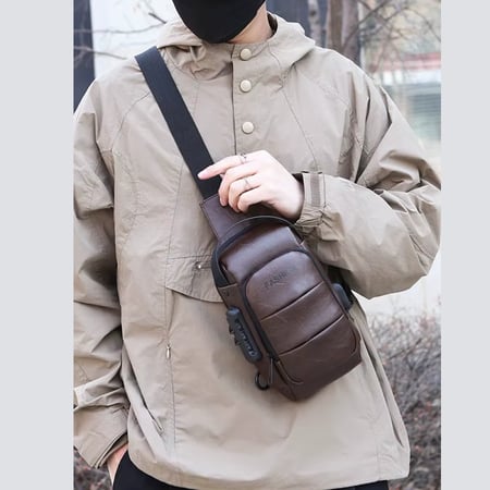 حقيبة جلدية 2in1 حبل ظهر ويد