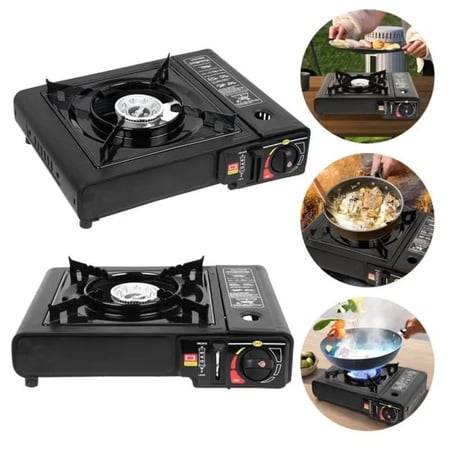 DENX -موقد غاز محمول مزدوج الاستخدام للتخييم م/DX2806 ماركة دينكس