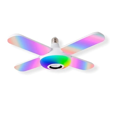 لمبة سقف موسيقية ذكية RGB مروحية