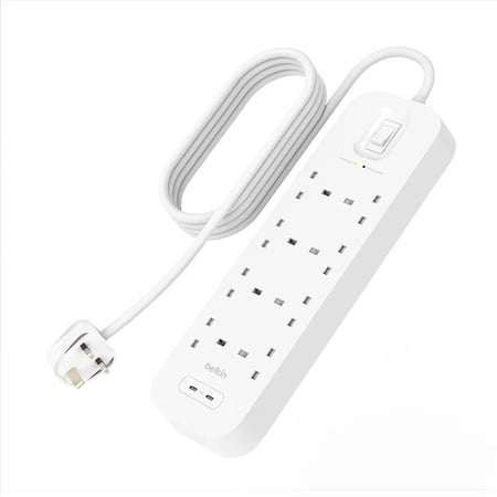 belkin - توصيلة كهربائية 8 منافذ  + منفذين PD موديل SRB004ar2M ماركة بيلكين
