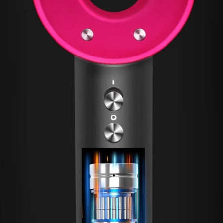 DENX- مجفف شعر ايوني عالي السرعة 6000 دورة بقوة 1500 واط و5 رؤوس مختلفة م/DX1347 ماركة دينكس