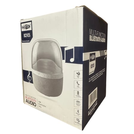 BASTEC - سماعة سبيكر مكبر صوت مع اضاءة LED اسود - م/ BC2425 ماركة باستك