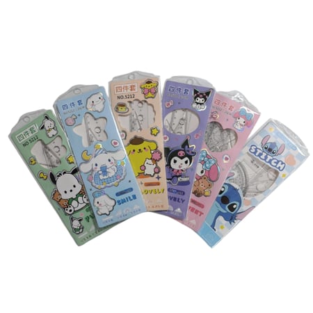 طقم أدوات هندسية شفاف (خيارات ولادي/بناتي)  م/1164009