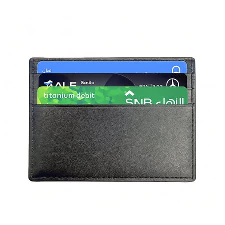 محفظة جلد الأصلي نحيفة