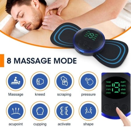 جهاز تدليك كهربائي متعدد الوظائف بشاشة LCD ثمانية أوضاع و 19 مستوى شدة