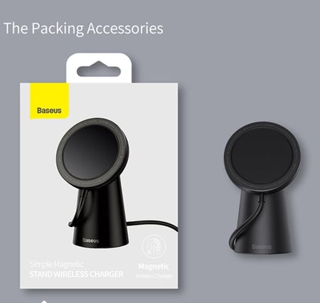 Baseus - حامل مغناطيسي مع شاحن لاسلكي  م/BS-W524 ماركة بيسوس