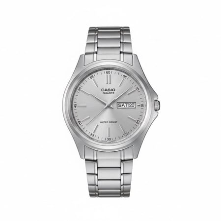 ساعة كاسيو فضي تاريخ يوم MTP-1239D-7A