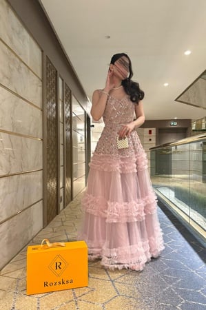 فستان  لحمي سهرة