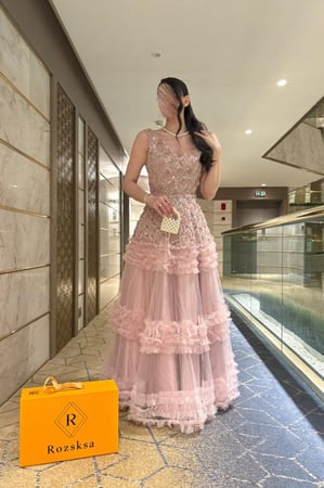 فستان  لحمي سهرة