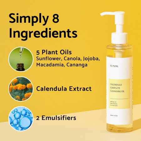iUNIK - Calendula Complete Cleansing Oil 200ml   غسول زيتي بالسنتيلا من ايونيك
