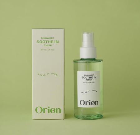 ORIEN MUGWORT SOOTHE IN TONER 160ML وداعاً للاحمرار.. امنحي بشرتك الهدوء الذي تحتاجه مع تونر أورين موغورت.