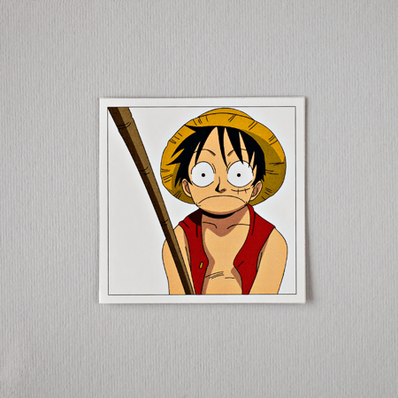 ملصقات رياكشن لوفي