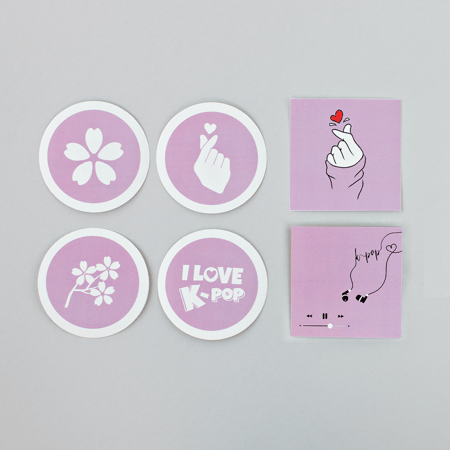 6 ملصقات كورية