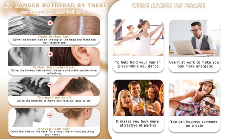 واكس لتنعيم وتهذيب الشعر طبيعي خالي من الكحول