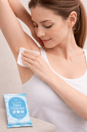 مناديل إزالة العرق بمادة المنتول المعقمه والمطهره والمهدئة للمنطقة