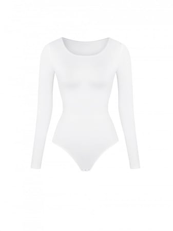 تيشيرت أبيض أكمام طويلة