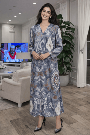 دراعه رمضانية رماري مشجرة فخمه مناسبه للسهرة وللبيت
