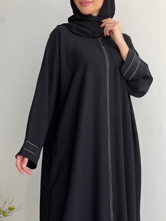 عباية عملية بسحاب مناسبه للدوام خامة خفيفة وباردة رقم 2