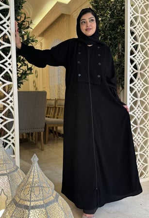 عباية كريب بسحاب عمليه جداً ماتتعرفط