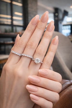 مناكير لون لحمي فاتح جداً رقم 03