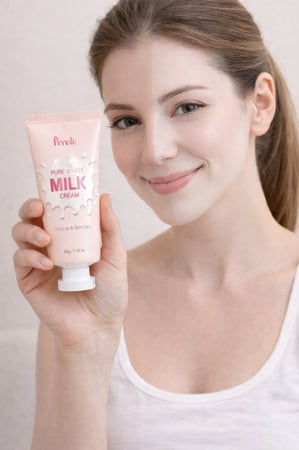 كريم التبيض الفوري الكوري بيور وايت للتفتيح - 50غرام | Prreti Pure White Milk Cream