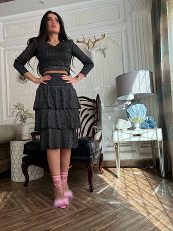 طقم تيور رصاصي استرتش بقليتر