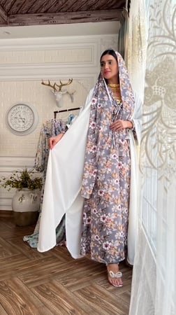 مخور اماراتي رمادي مشجر حرير بيور