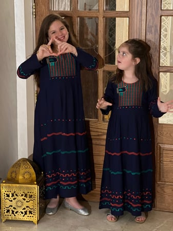 دراعة البطة الأم وبنتها كحلي رقم 56