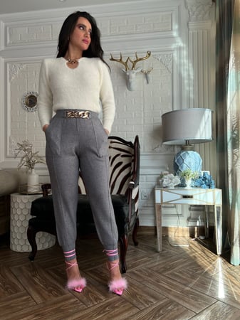 طقم شتوي بنطلون وبلوزه فرو