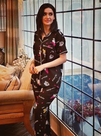 بجامة صيفي اسود برسمة دونالد داك وميكي وميني قطن بنجلاديشي رقم 8