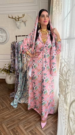 مخور اماراتي وردي مشجر حرير بيور