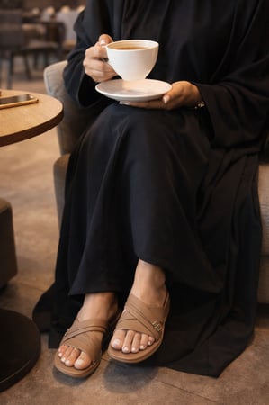 حذاء طبي جملي مرتفع 3 سم مريح وعملي وأنيق