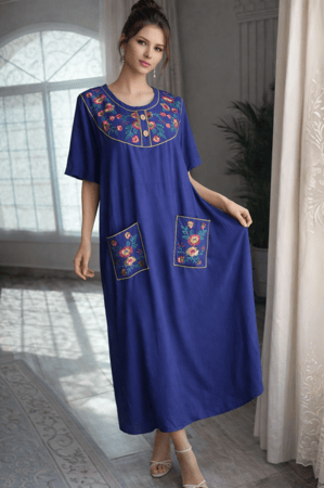 دراعه رمضانية قطن خفيف وبارد جداً مشجرة بشكل انيق ومرتب