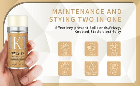 واكس لتنعيم وتهذيب الشعر طبيعي خالي من الكحول